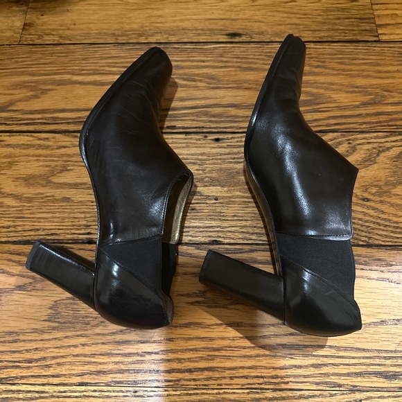 STUART WEITZMAN BLACK ANKLE BOOTIES WITH BLOCK HEEL 9AA - Picture 8 of 10